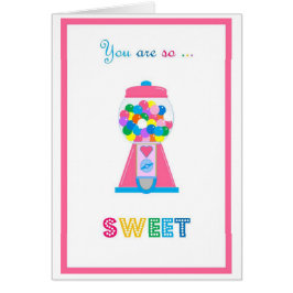 Gumbalmachine en regenboogwenskaart