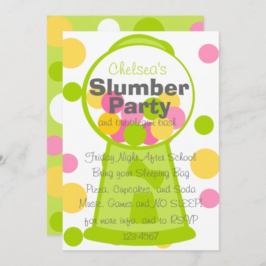 Gumbalmachine Kaart (Voorkant / Achterkant)