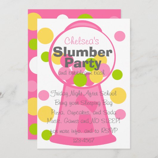 Gumbalmachine Kaart (Voorkant / Achterkant)