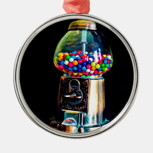 Gumbalmachine Metalen Ornament (Voorkant)