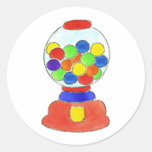 Gumbalmachine Ronde Sticker