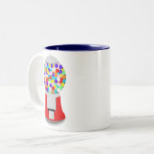 Gumbalmachine Tweekleurige Koffiemok (Voorkant links)
