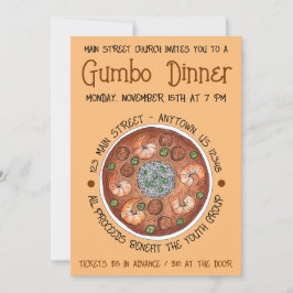 Gumbo Dinner Louisiana LA New Orleans NOLA Food Kaart