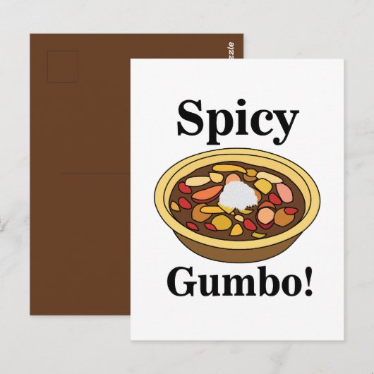 Gumbo Food Spicy Gumbo Briefkaart (Voorkant / Achterkant)
