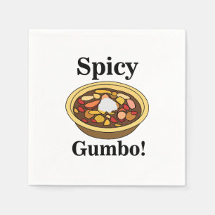 Gumbo Food Spicy Gumbo Party Servet