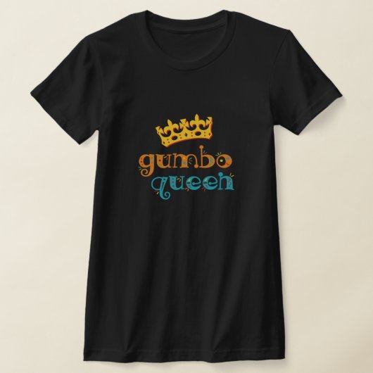 Gumbo Queen Louisiana Creole Cooking T-shirt (Laagn)