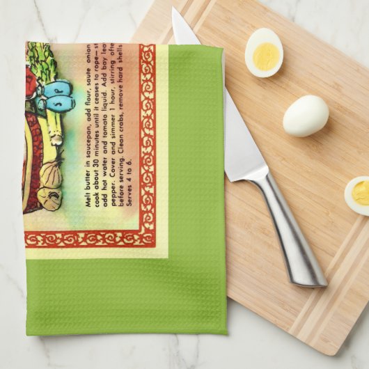 Gumbo Recept Theedoek (Quarter Fold)