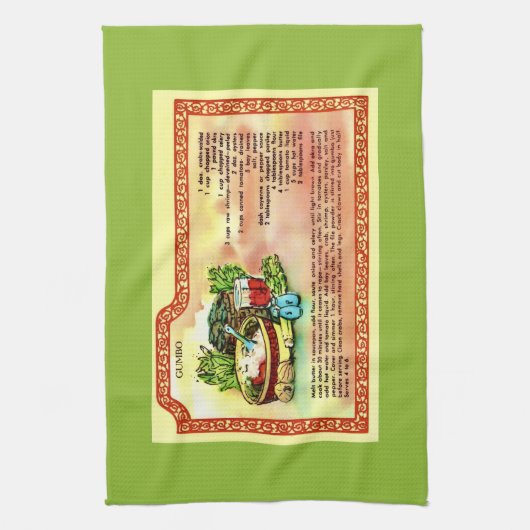 Gumbo Recept Theedoek (Verticaal)