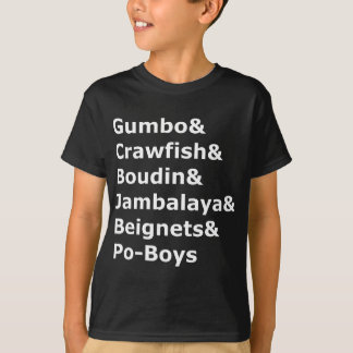 Gumbo, Rivierkreeft, Boudin Louisiana Food Humor T-shirt