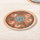 Gumbo Soup Louisiana LA New Orleans NOLA Food Ronde Kartonnen Onderzetter (Gebogen)