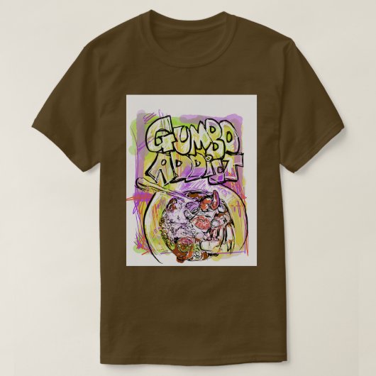 Gumbo-verslaafde T-shirt (Design voorkant)