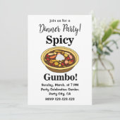 Gumbo Voedsel Pittige Gumbo Kaart (Staand voorkant)