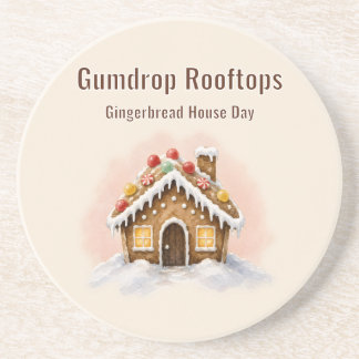 Gumdrop Daken Suikerkoekhuis Dag Zandsteen Onderzetter