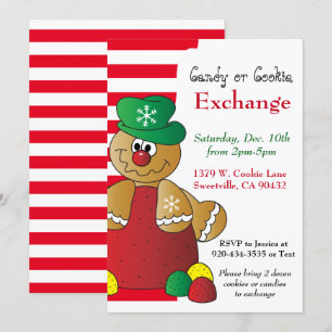 Gumdrop Gingerbread Cookie & Snoep Exchange Kaart