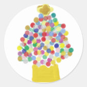 Gumdrop Tree Ronde Sticker (Voorkant)