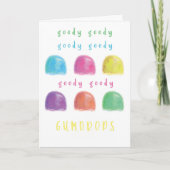 GUMDROPS BIRTHDAAGSKAART KAART (Voorkant)