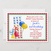 Gumdrops en Snoepjes Buttonnen Kaart (Voorkant)