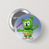 Gummibär Button op blauw (Voorkant /achterkant)