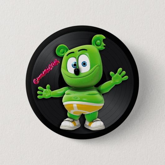 Gummibär DJ Vinyl Record Button (Voorkant)