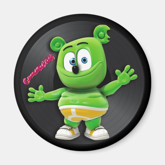 Gummibär DJ Vinyl Record Magnet (Voorkant)
