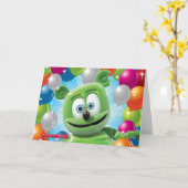 Gummibär (Het Gummy Beer) Verjaardag Kaart (Gele Bloem)