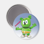 Gummibär magneet op blauw (Voorkant / Achterkant)