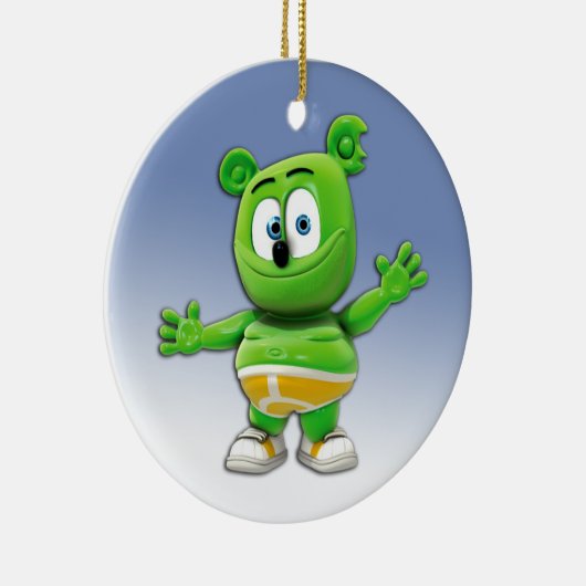 Gummibär Round kerstboomversiering Keramisch Ornament (Rechts)