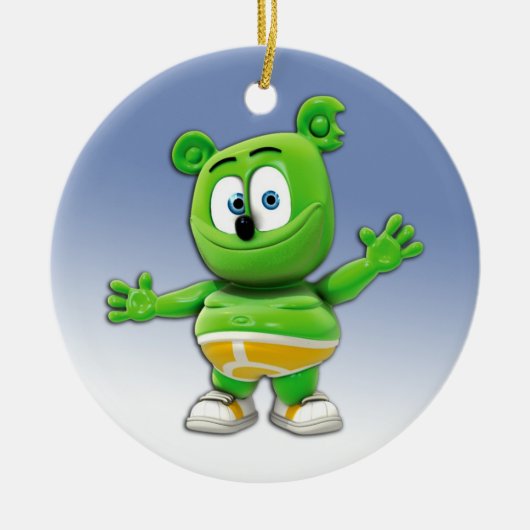 Gummibär Round kerstboomversiering Keramisch Ornament (Voorkant)