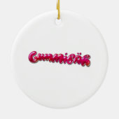 Gummibär Round kerstboomversiering Keramisch Ornament (Achterkant)