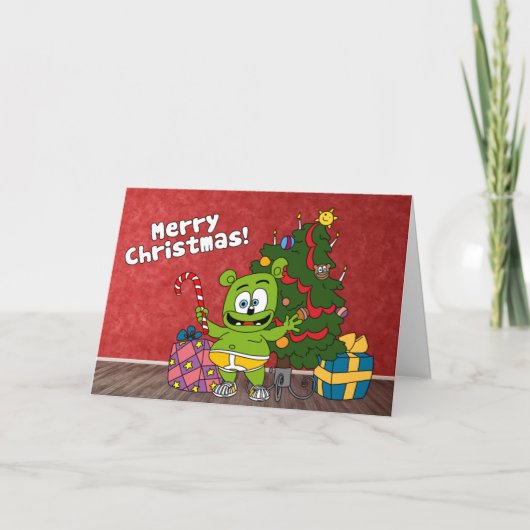 Gummibär Vrolijk Kerstfeest Kaart (Voorkant)
