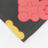 Gummibeerpatroon Fleece Deken (Hoek)