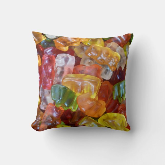Gummibeertjes Achtergrond Kussen (Voorkant)