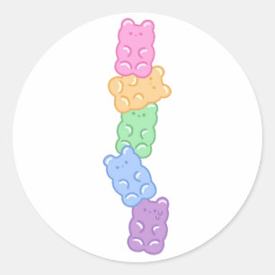 Gummibeertjes Ronde Sticker