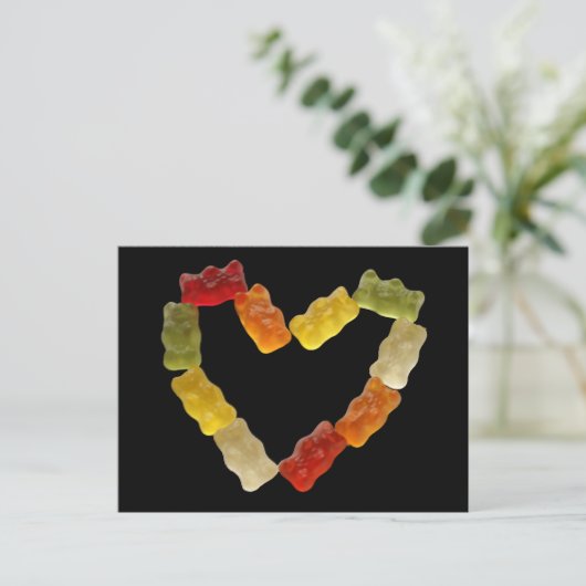 gummie hart briefkaart (Staand voorkant)