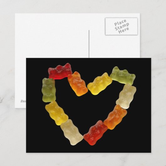 gummie hart briefkaart (Voorkant / Achterkant)