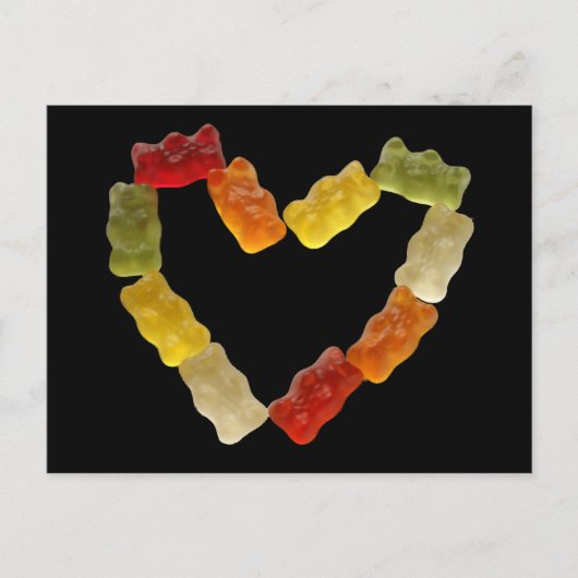 gummie hart briefkaart (Voorkant)