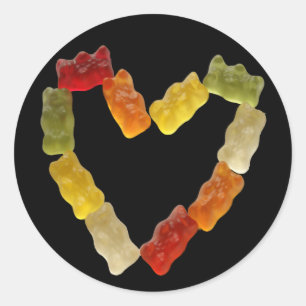 gummie hart ronde sticker
