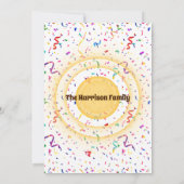 Gummies & Confetti Birthday Uitnodiging (Achterkant)