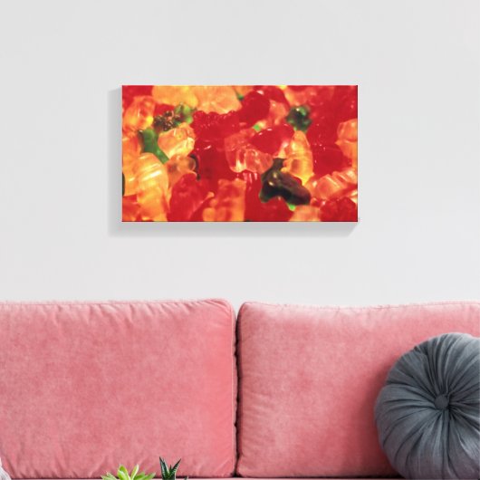Gummies Wrapped Canvas Afdruk (Insitu (Woonkamer))