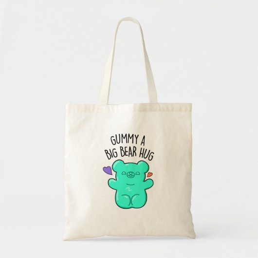 Gummy A Big Beer Hug Funny Snoep Gummy Beer Pun Tote Bag (Voorkant)