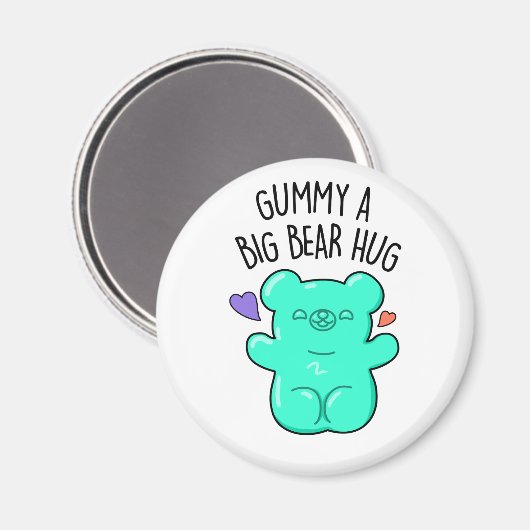 Gummy A Big Beer Hug Funny Snoep Pun Magneet (Voorkant / Achterkant)