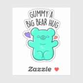 Gummy A Big Beer Hug Funny Snoep Pun Sticker (Vel)