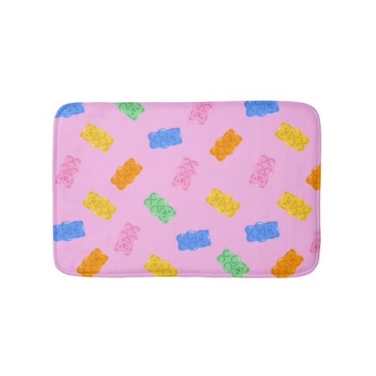 Gummy Bear Aesthetic Pastel Bath Mat (Voorkant)