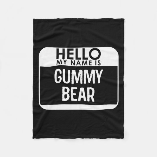Gummy Bear Costume Funny Easy Last Minute Hallowee Fleece Deken (Voorkant)