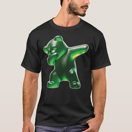 Gummy Bear, Green Gummy Bear, Dabbing Gummy Bear T-shirt (Voorkant)