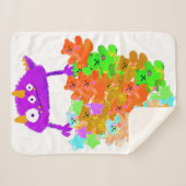 Gummy Bear Harvest Monster Sherpa Deken (Voorkant (horizontaal))