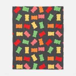 Gummy Bear Pattern Fleece Deken