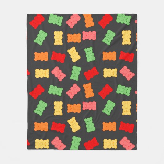 Gummy Bear Pattern Fleece Deken (Voorkant)