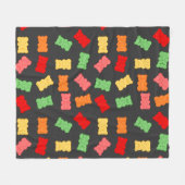 Gummy Bear Pattern Fleece Deken (Voorkant (Horizontaal))