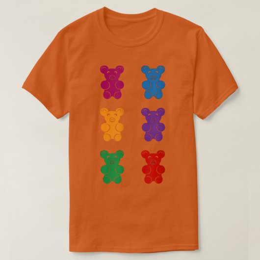 Gummy bear six pack abs, funny gummy bear abs  t-shirt (Design voorkant)